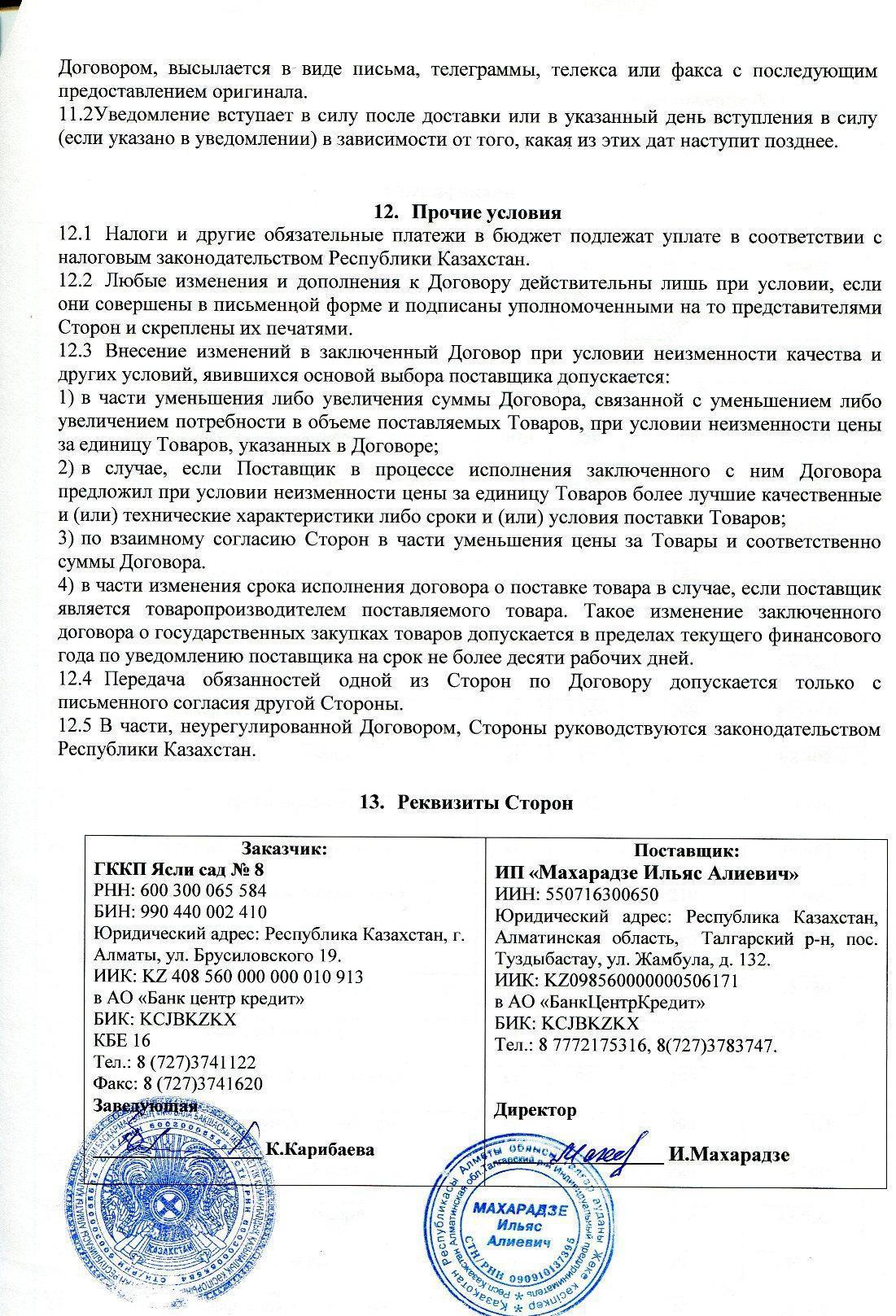 Поставщик- ИП "Махарадзе"